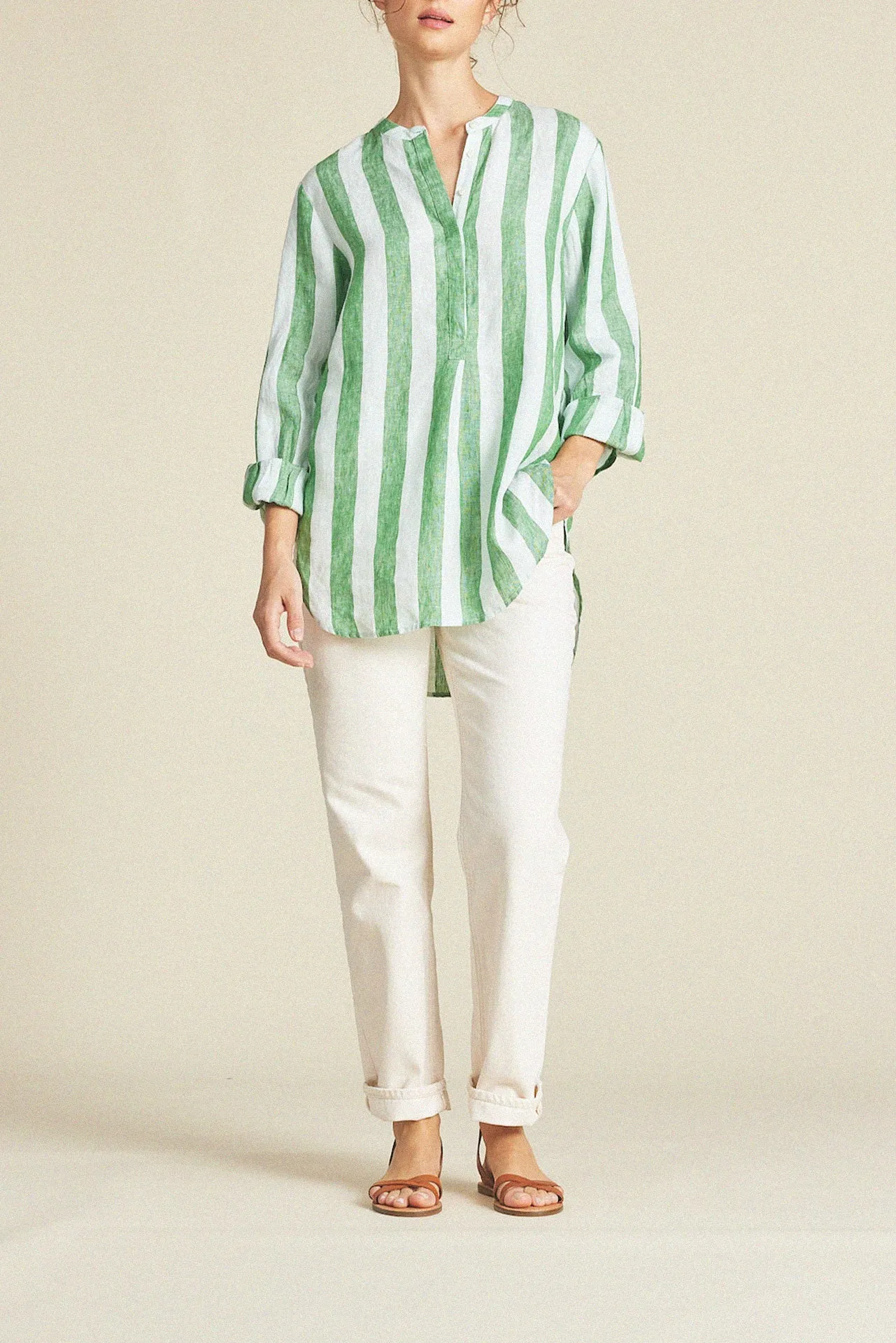 Tori Tunic Aloe Stripe