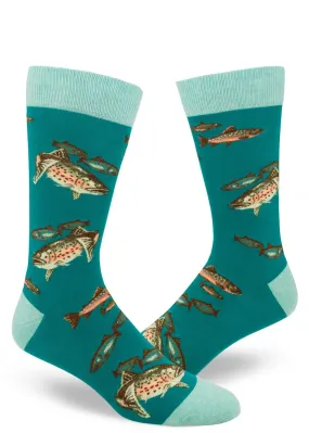 Trout Fishing Men's Crew Sock