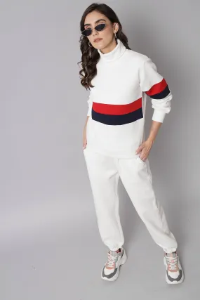 Turtleneck Chic: Striped Co-ord Set