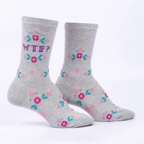 WTF?  Cross Stitch Women's Crew