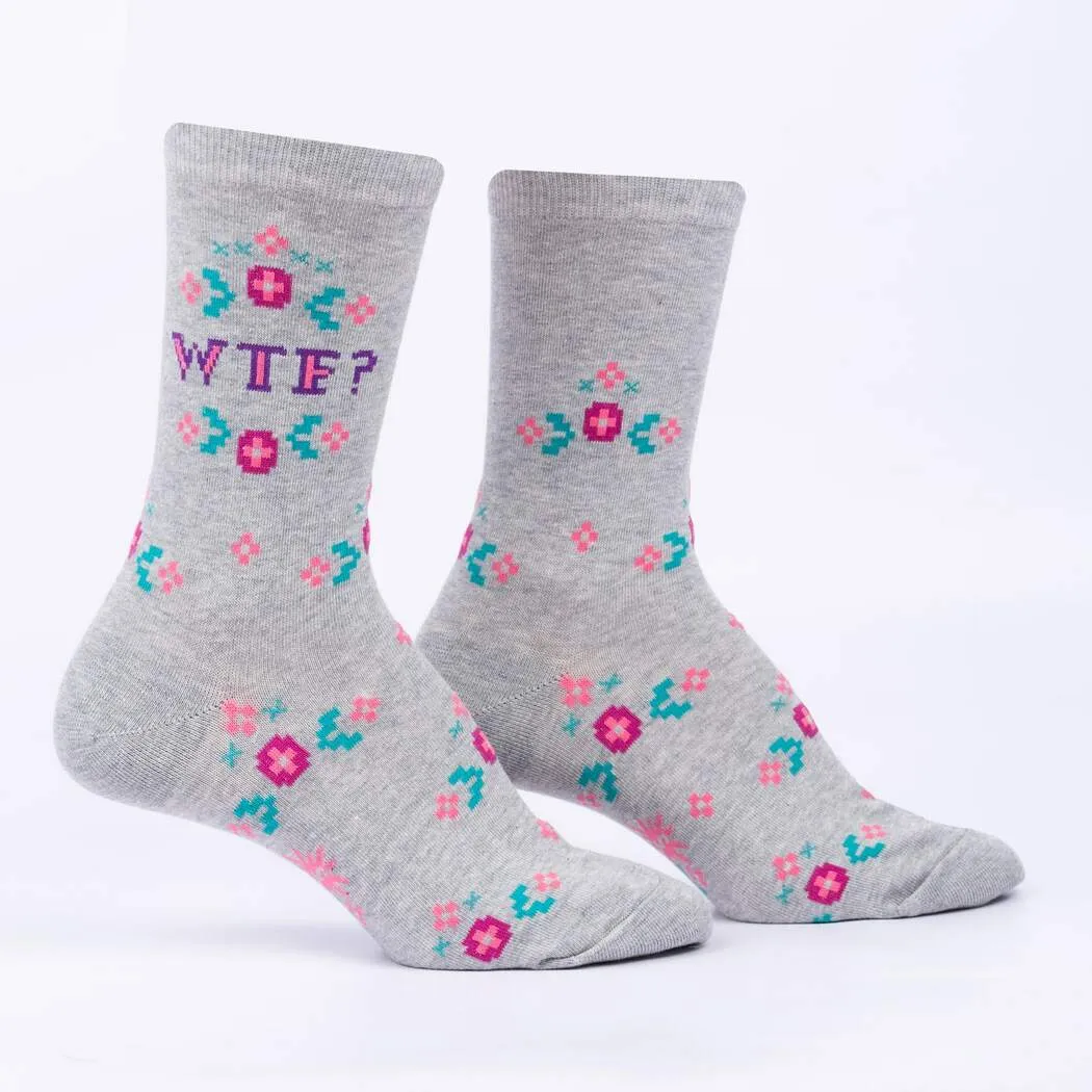 WTF?  Cross Stitch Women's Crew