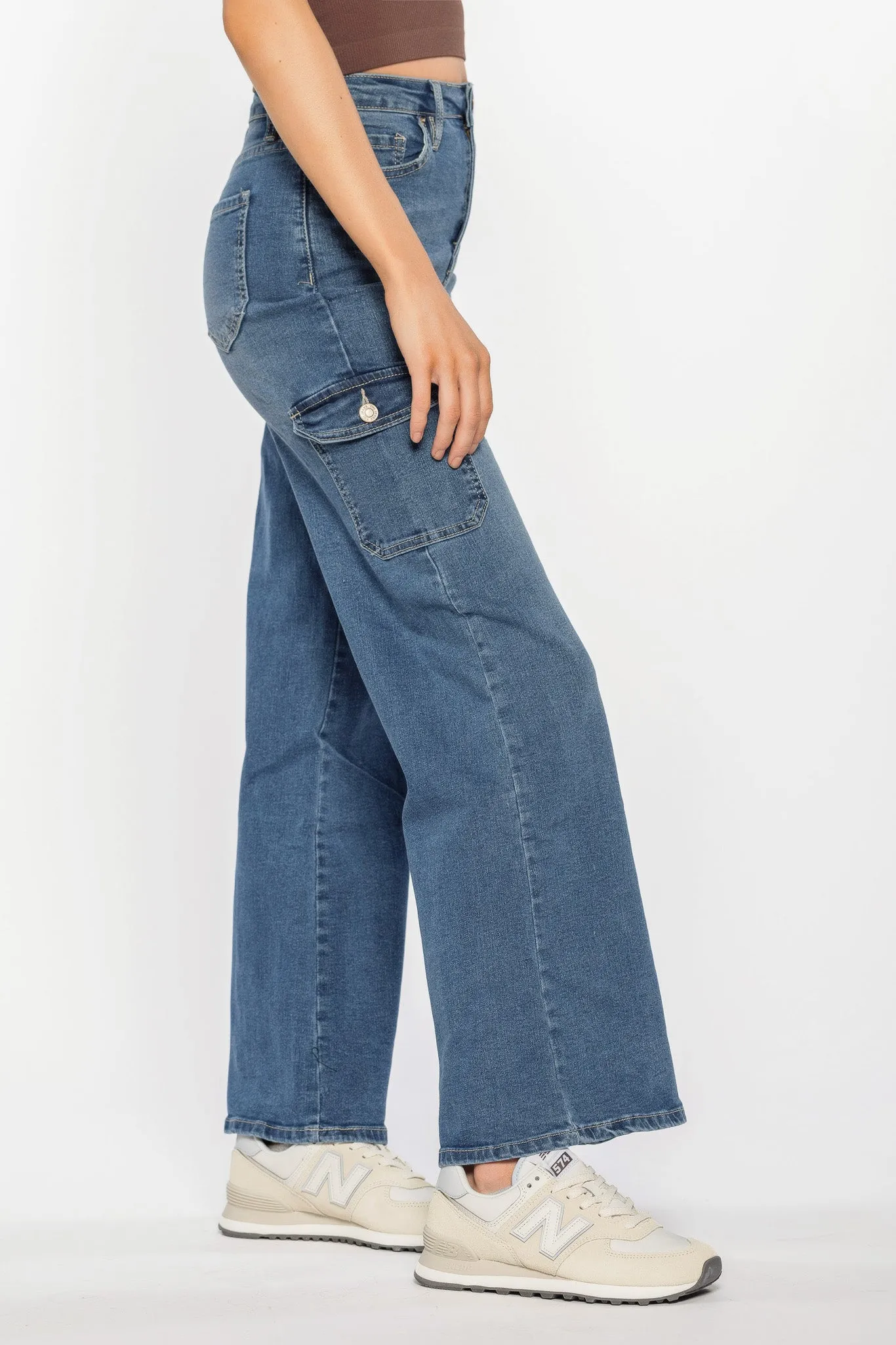 YMI Medium Wash Cargo Jean