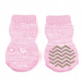 ZeeZ Hydrophobic Non-Slip Pet Socks Pink Large