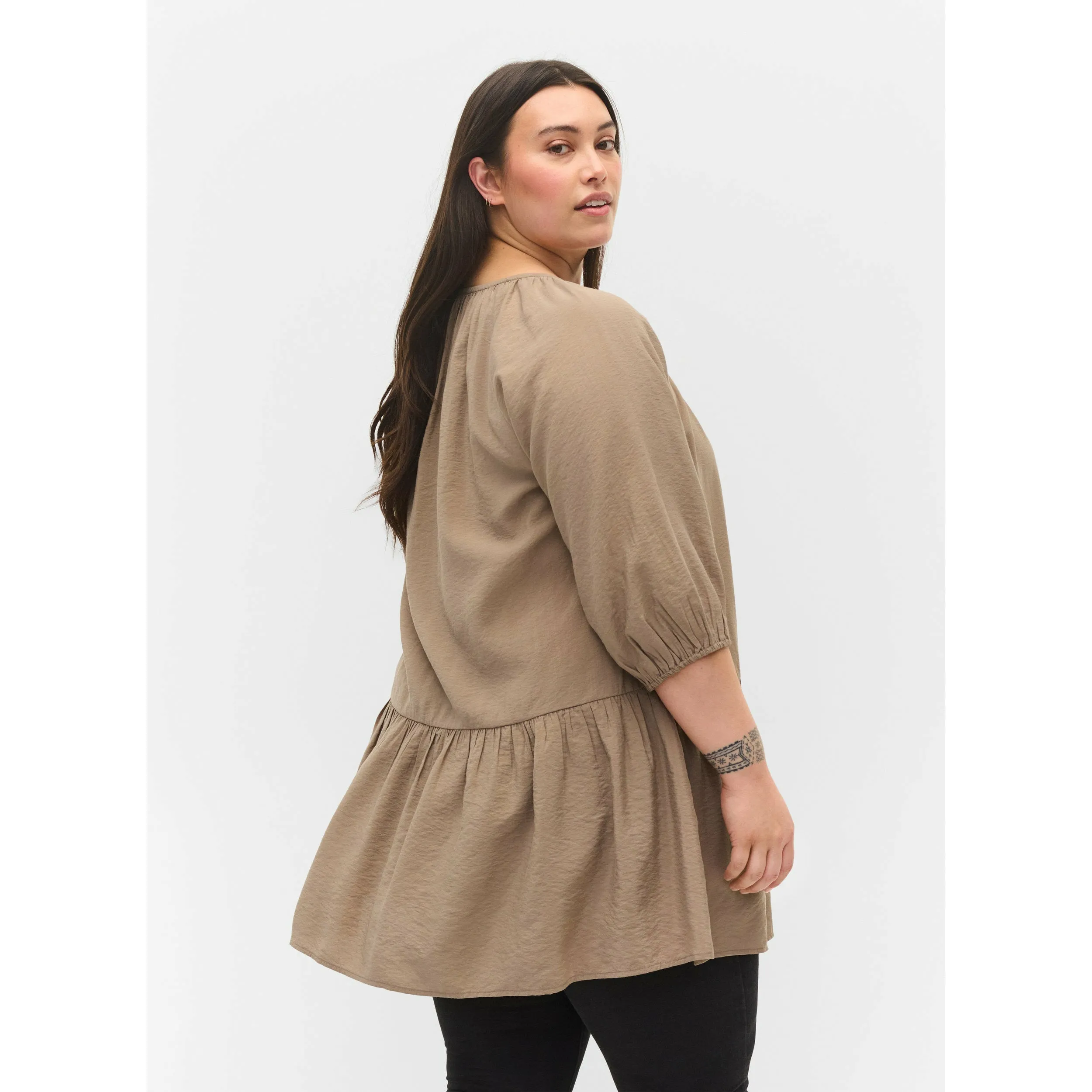 Zizzi A-Line Tunic in Taupe